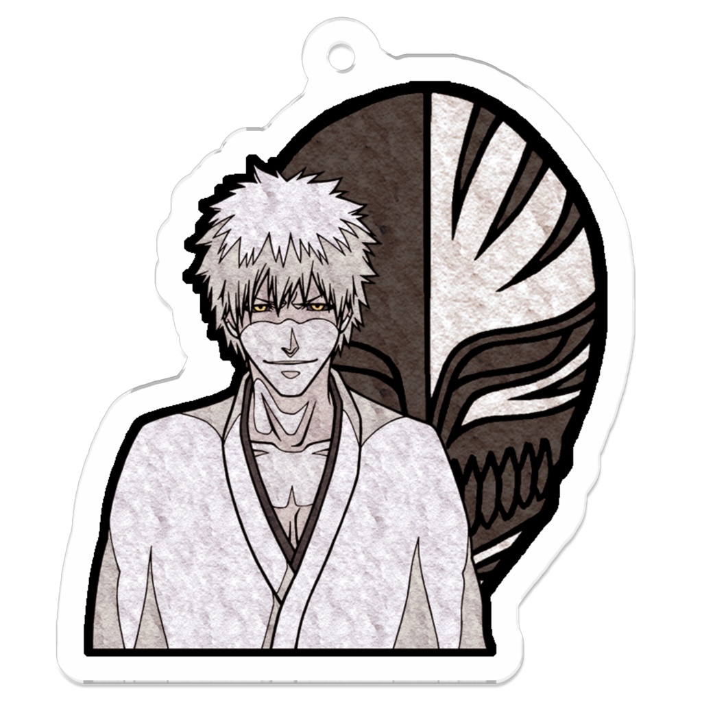 ステンドグラス風アクリルキーホルダー【白一護】