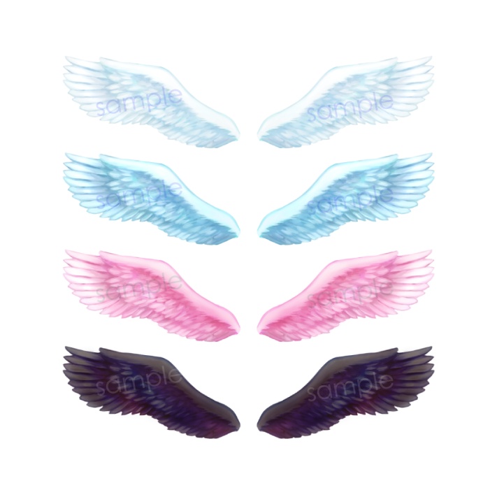【動く】翼4色セット 連番PNG
