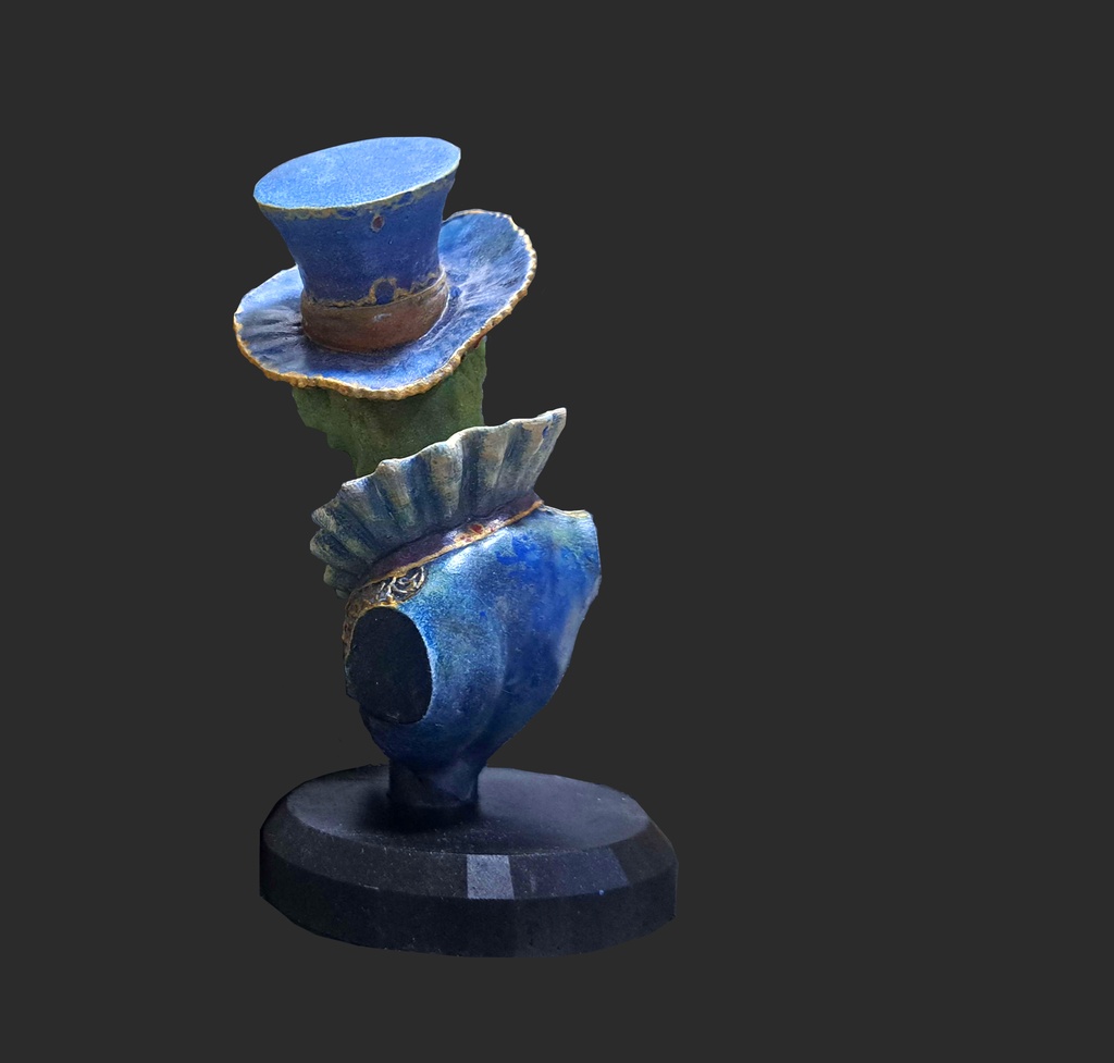 トカゲ紳士(塗装済・緑トカゲ青服)