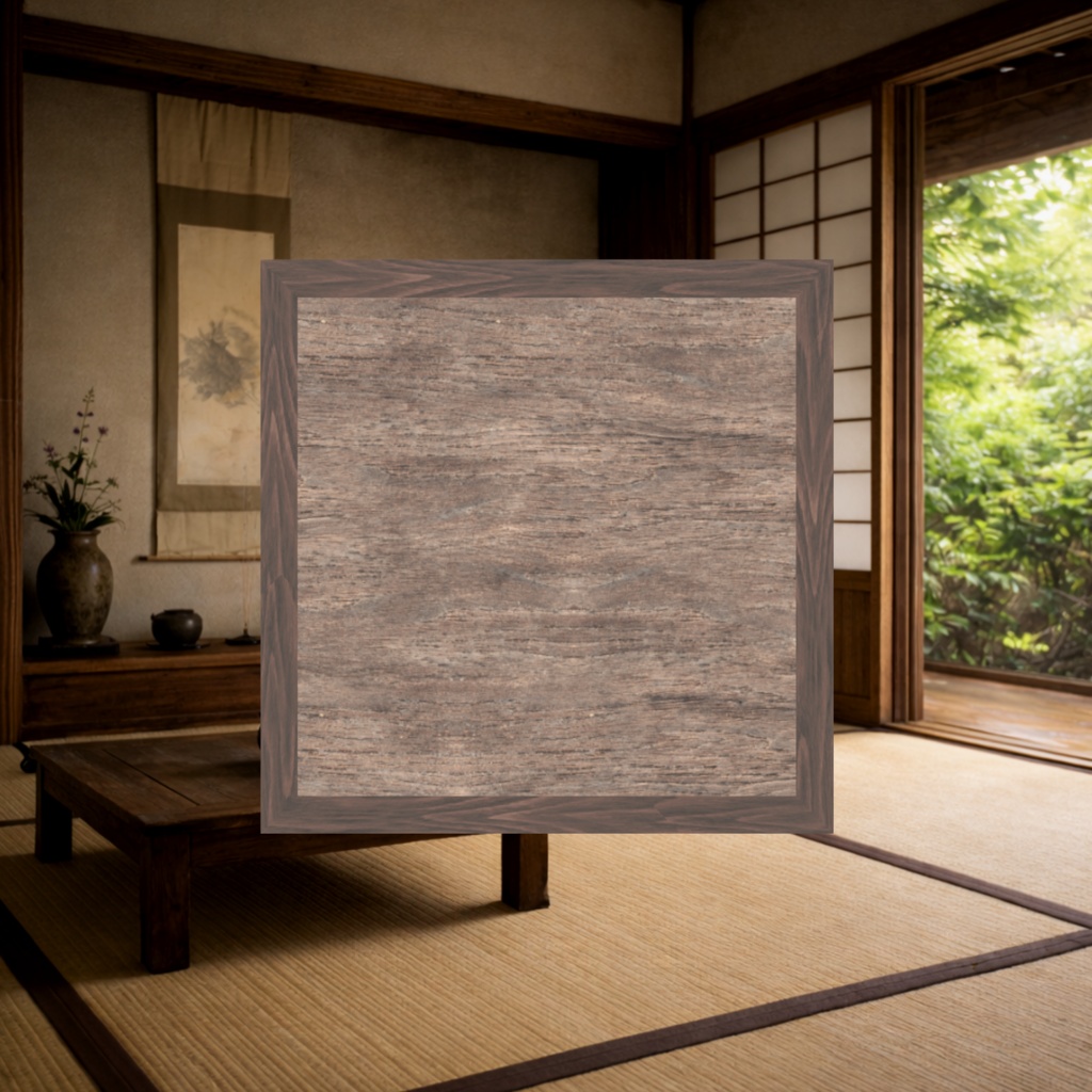 書道アート「我」(シンプルデザイン) 3Dアセット