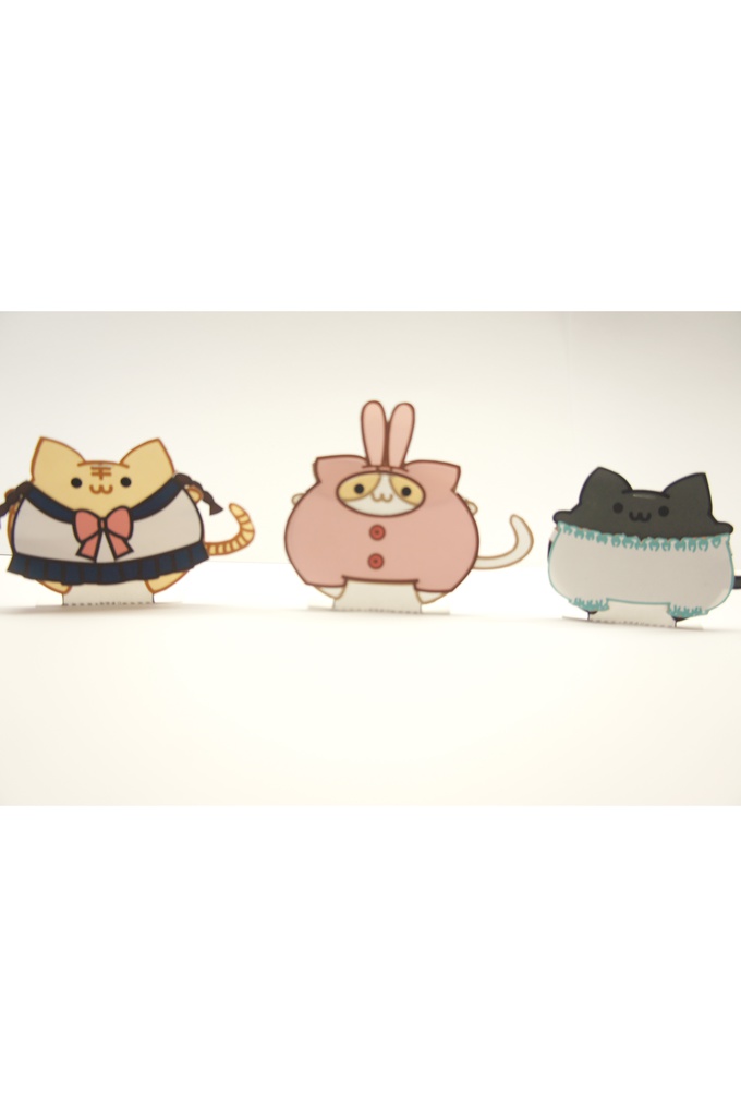 ねこにゃんぱ 着せ替え紙人形 ほのぼのcafe Booth