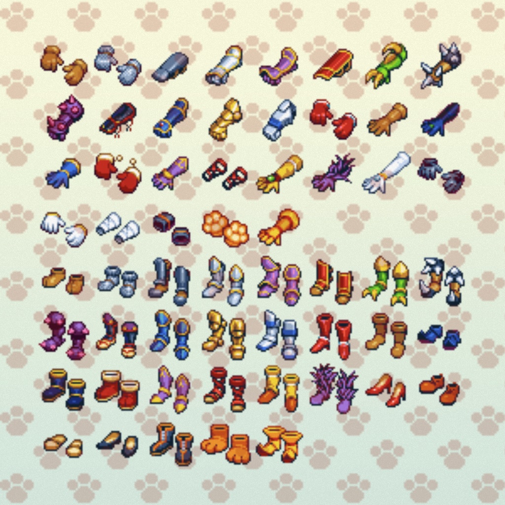 ドット絵アイコン 武器・防具いっぱいパック