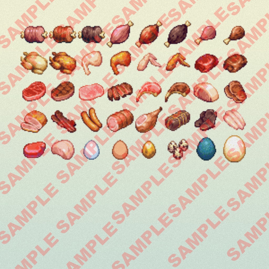 ドット絵アイコン 料理・食材いっぱいパック