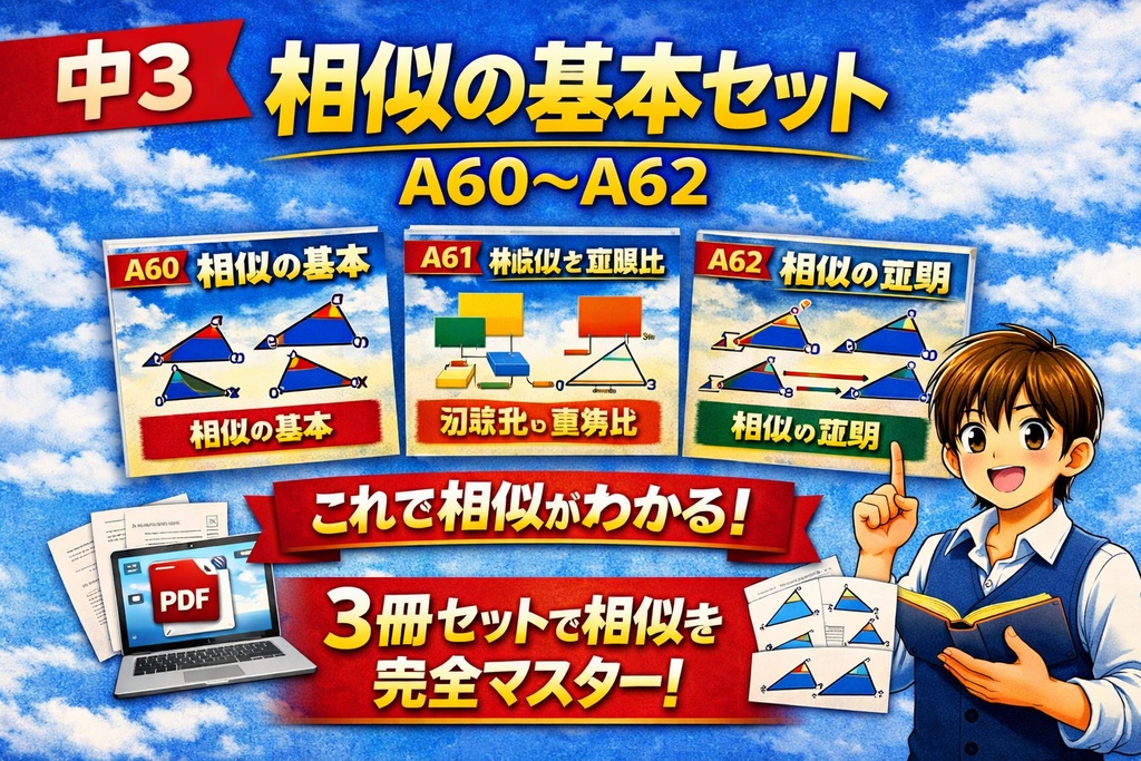 中3 相似の基本セット(A60〜A62)