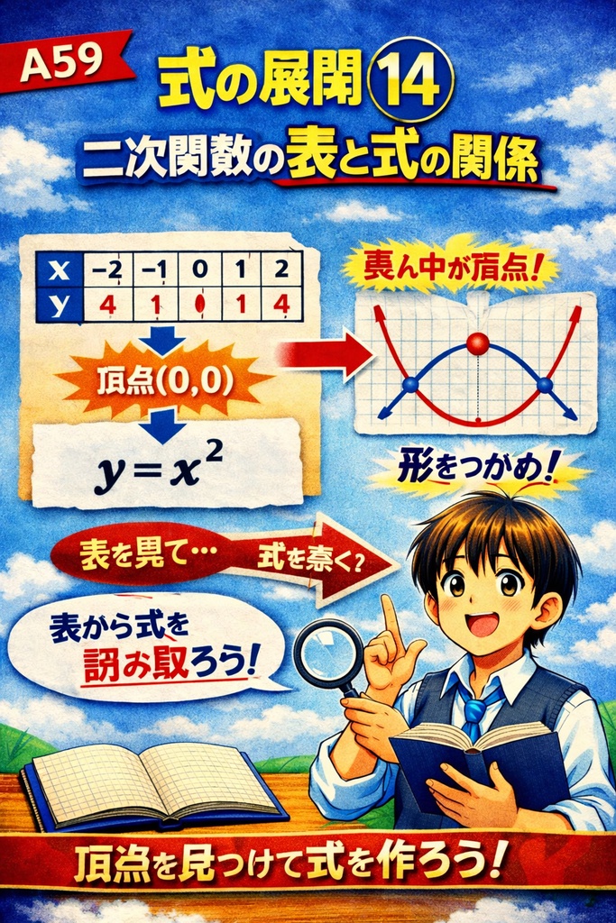 中3数学 A59｜因数分解⑧：たすきがけ応用③（実戦レベル問題）フルカラー図解