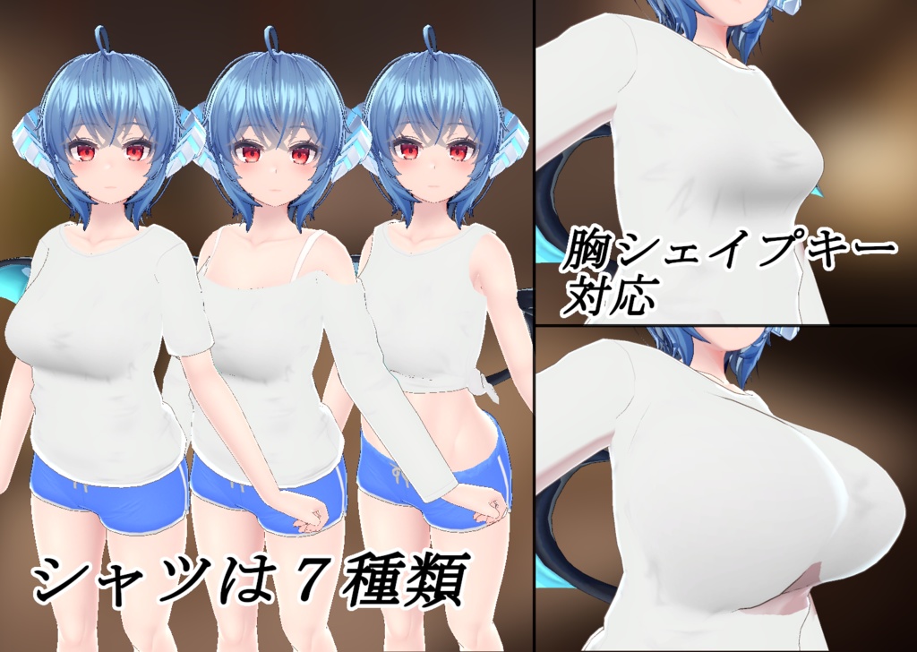 【イメリス用】シャツ&ドルフィンパンツ