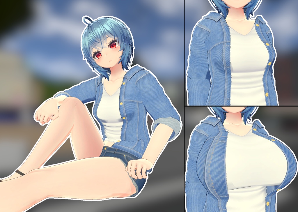 【イメリス用】デニムジャケット&ホットパンツ