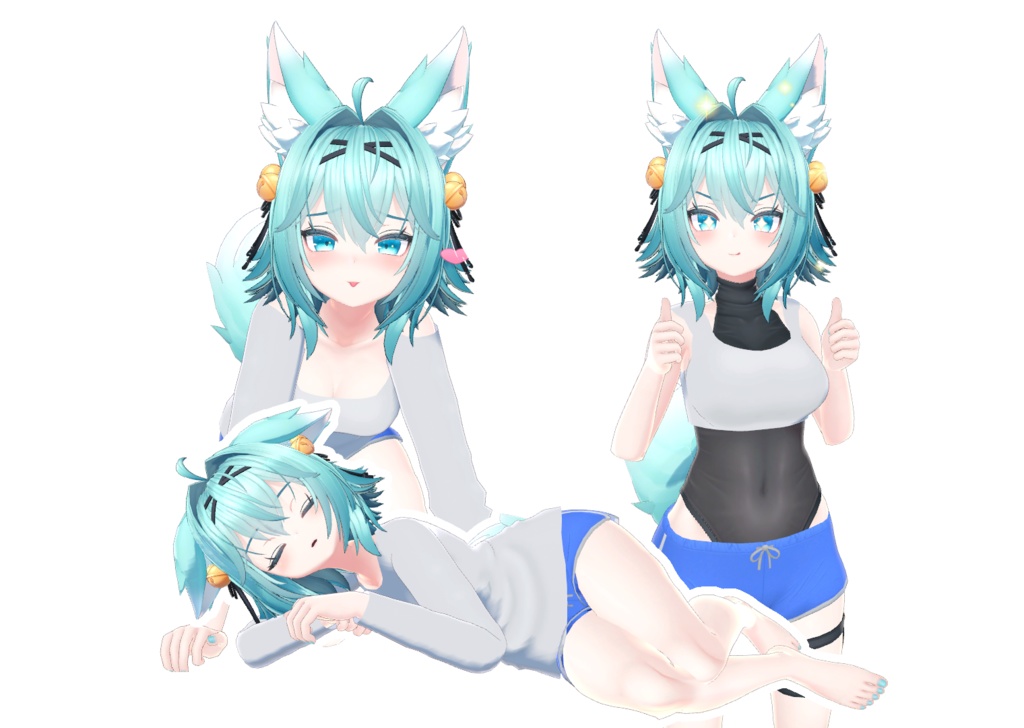 【竜胆用】シャツ&ドルフィンパンツ