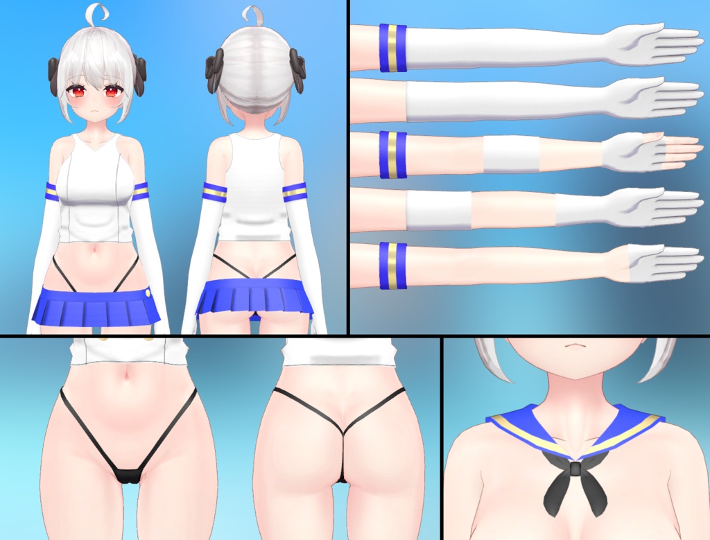 【舞夜用】ショートセーラー服【Maya用】