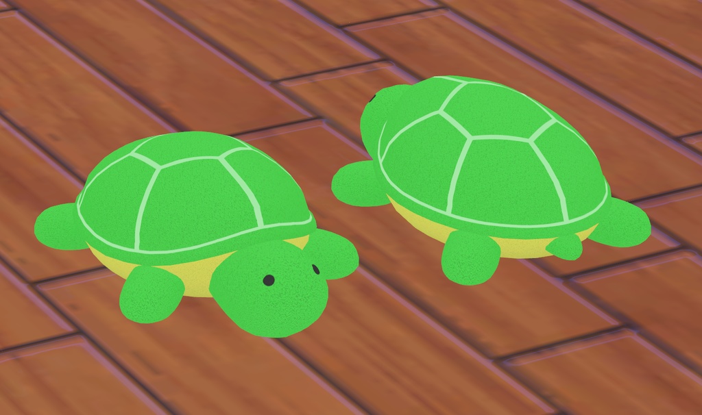 【無料】ぬいぐるみ/ネッシー、カメ【3Dモデル】