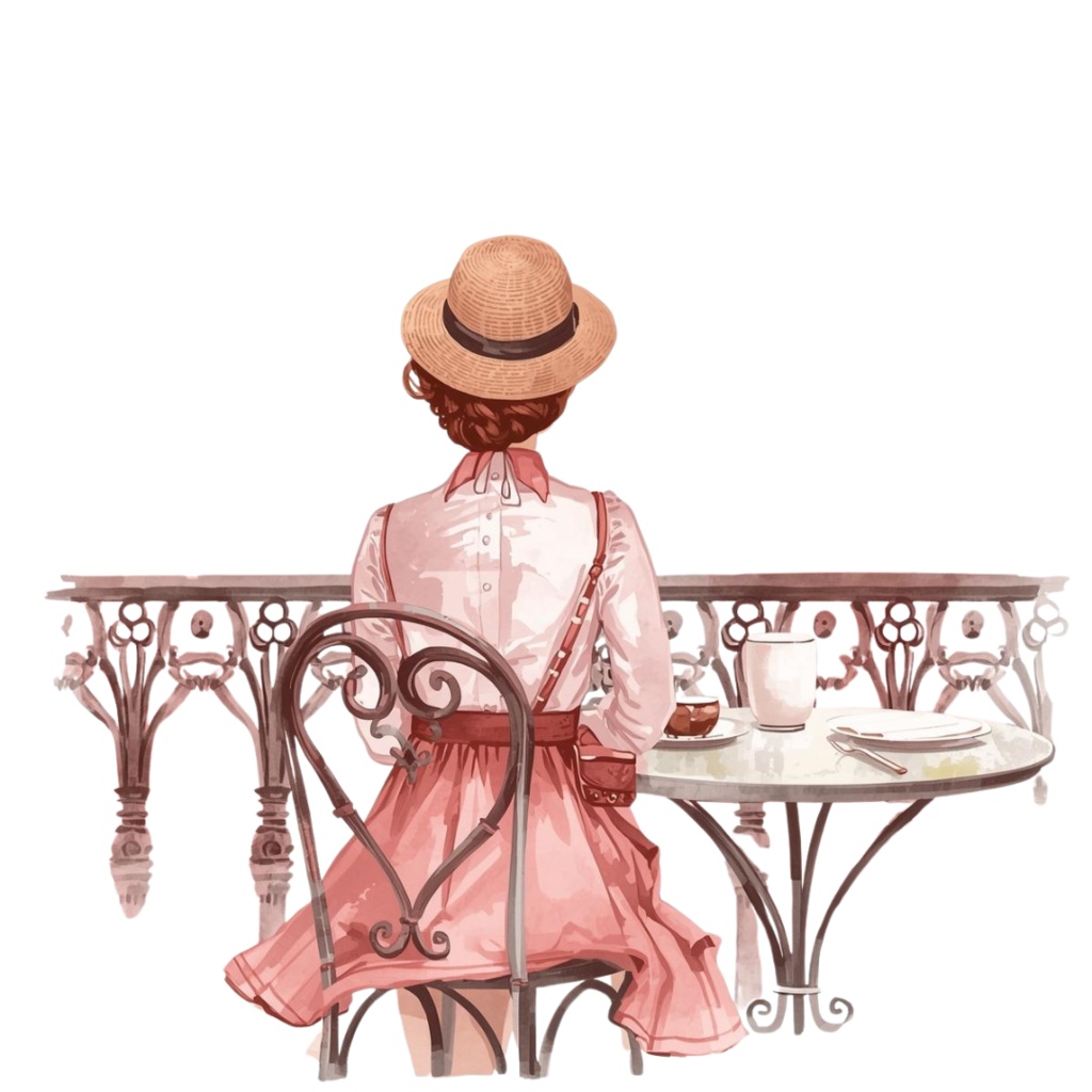 【商用利用可】水彩画風 × ピンク × アンティーク調かわいい旅行クリップアート 40種セット(PNG)