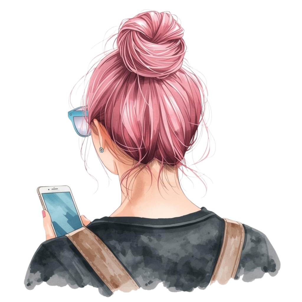 【商用利用可】水彩画風 × ピンク × アンティーク調かわいい旅行クリップアート 40種セット(PNG)