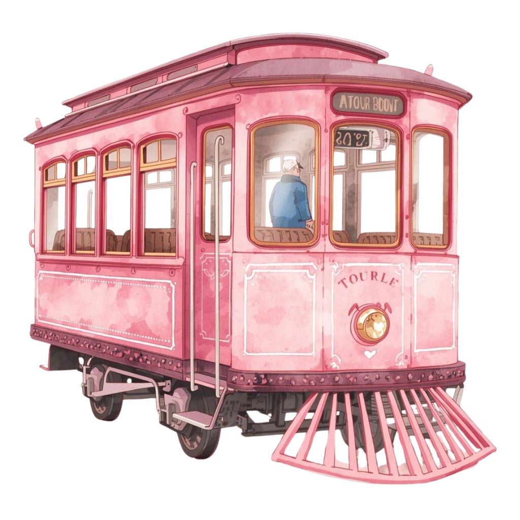 【商用利用可】水彩画風 × ピンク × アンティーク調かわいい旅行クリップアート 40種セット(PNG)