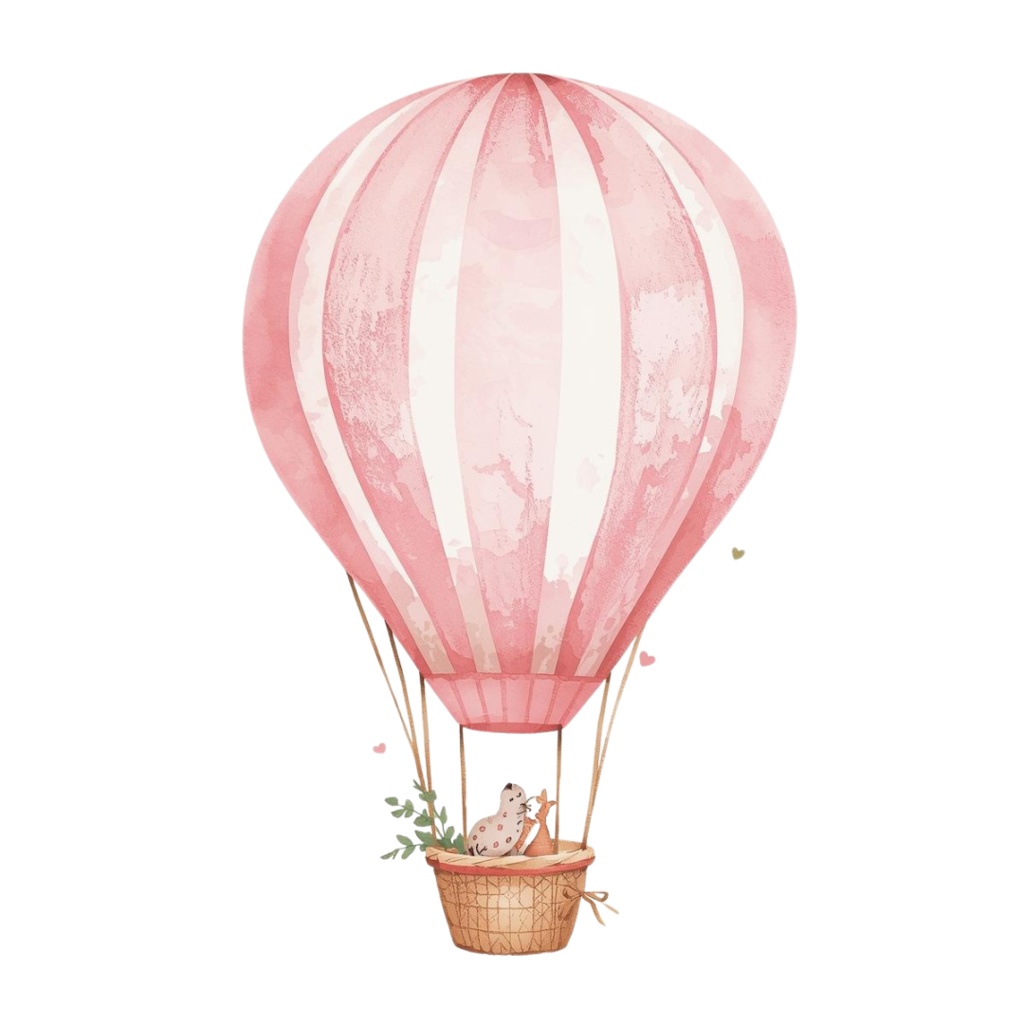 【商用利用可】水彩画風 × ピンク × アンティーク調かわいい旅行クリップアート 40種セット(PNG)