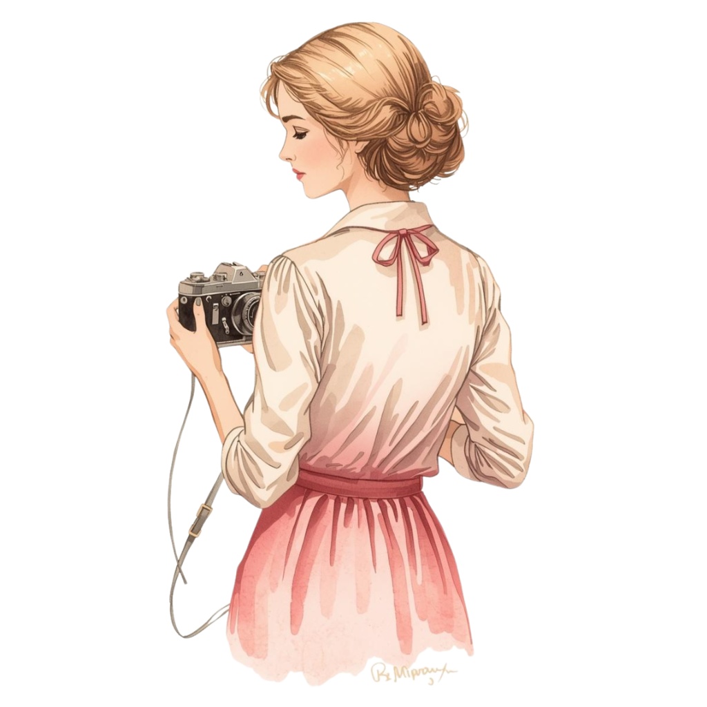 【商用利用可】水彩画風 × ピンク × アンティーク調かわいい旅行クリップアート 40種セット(PNG)