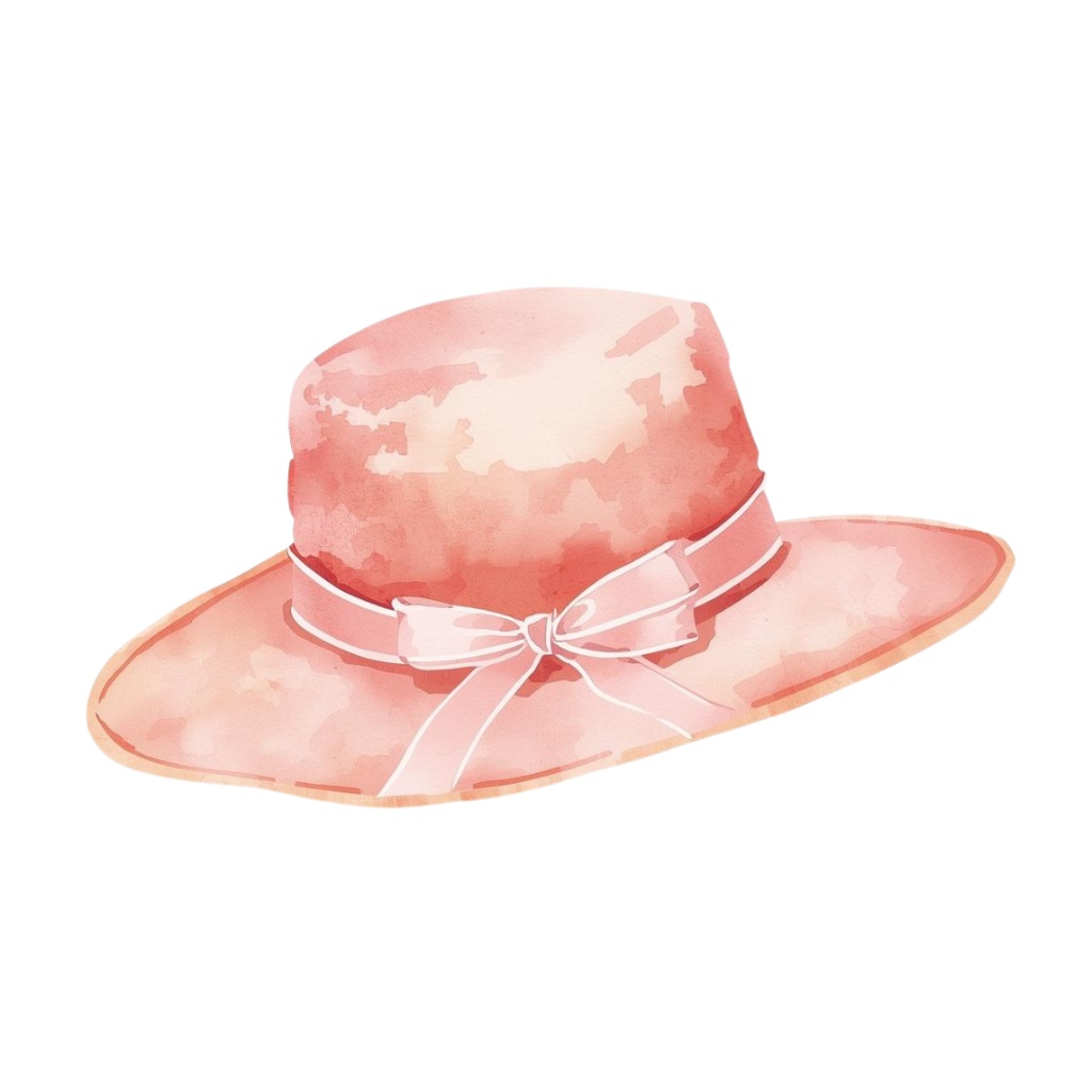 【商用利用可】水彩画風 × ピンク × アンティーク調かわいい旅行クリップアート 40種セット(PNG)