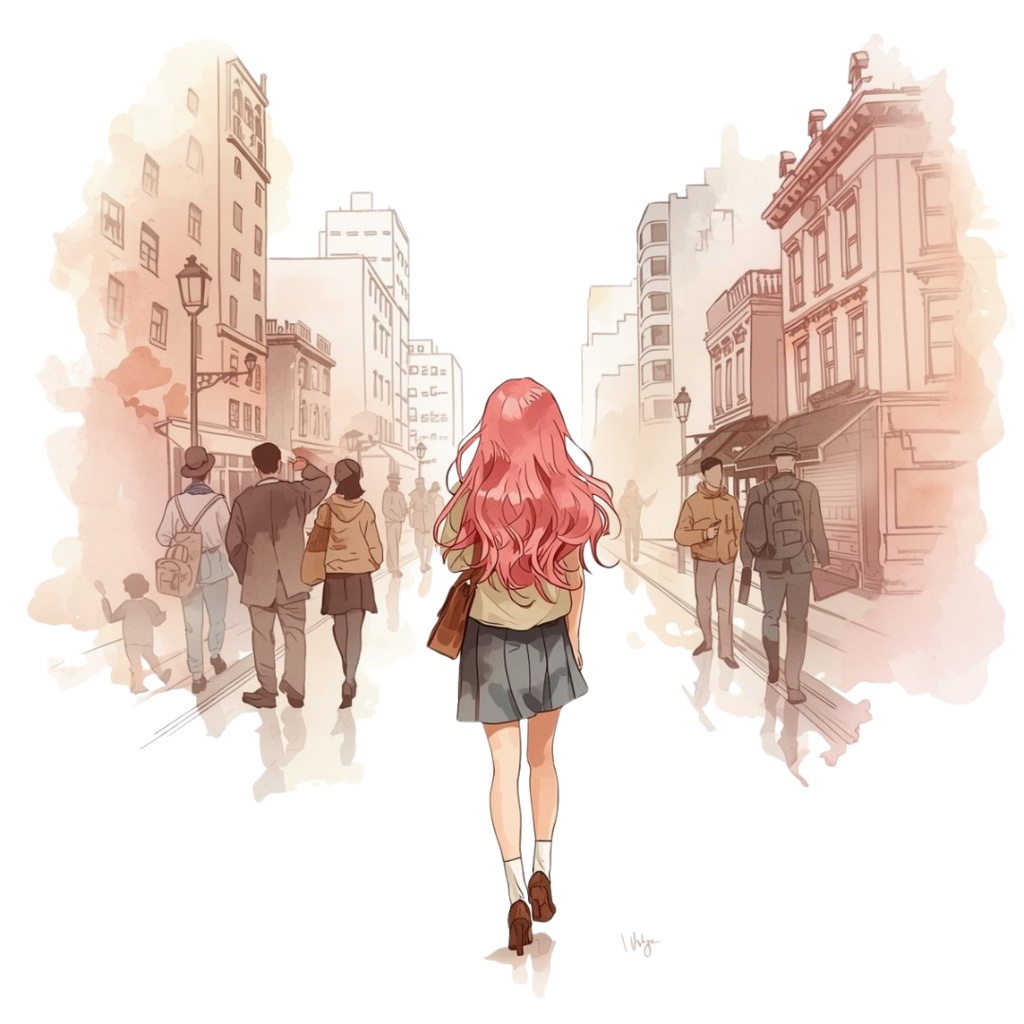 【商用利用可】水彩画風 × ピンク × アンティーク調かわいい旅行クリップアート 40種セット(PNG)