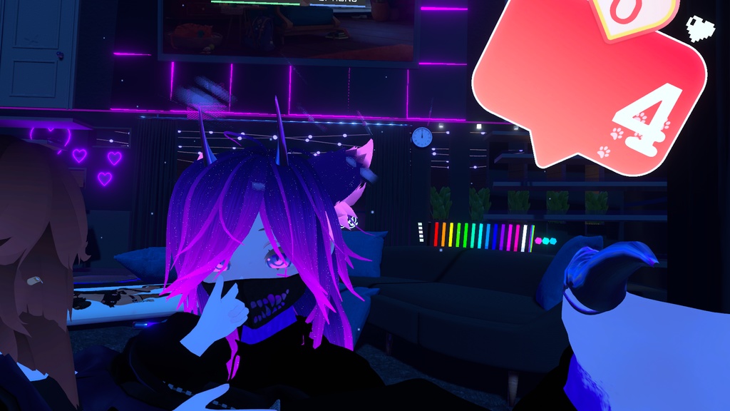 Dragon girl Yuzu (VRchat/NSFW) -FBT Ready- Normal+Quest Version - Nose boop counter/fidget balls/head particles