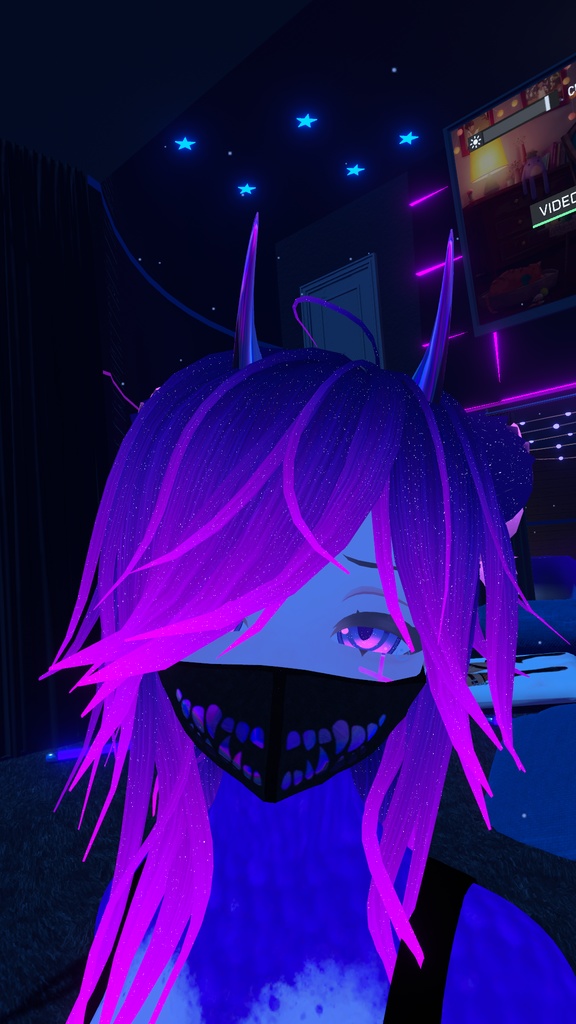 Dragon girl Yuzu (VRchat/NSFW) -FBT Ready- Normal+Quest Version - Nose boop counter/fidget balls/head particles