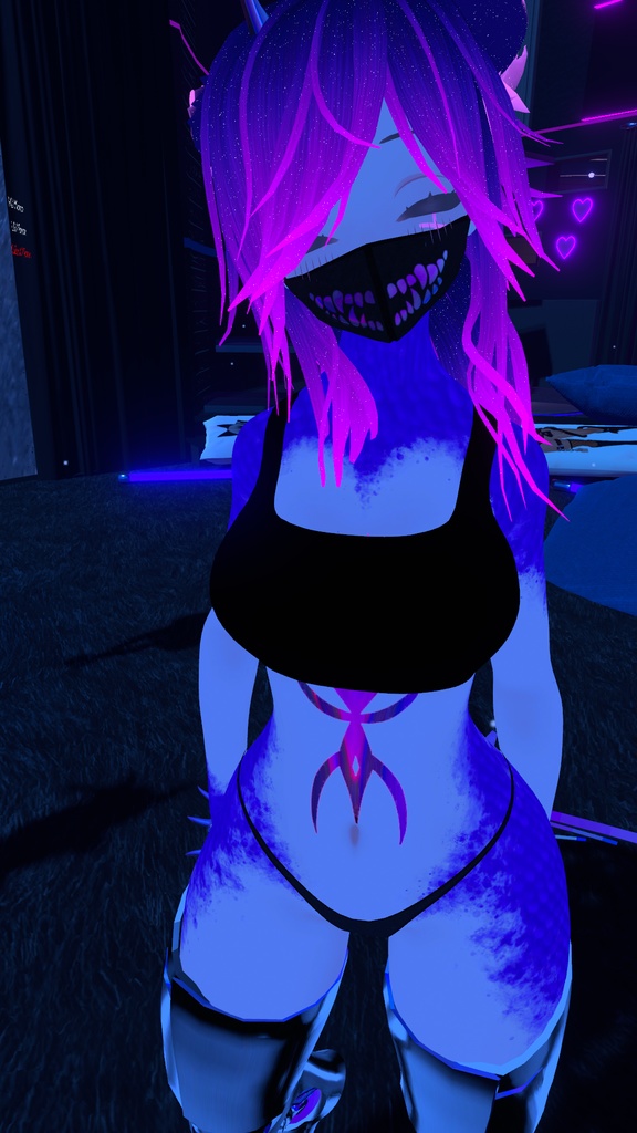 Dragon girl Yuzu (VRchat/NSFW) -FBT Ready- Normal+Quest Version - Nose boop counter/fidget balls/head particles