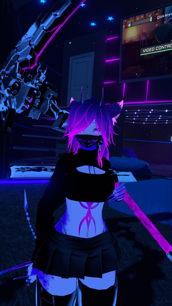 Dragon girl Yuzu (VRchat/NSFW) -FBT Ready- Normal+Quest Version - Nose boop counter/fidget balls/head particles