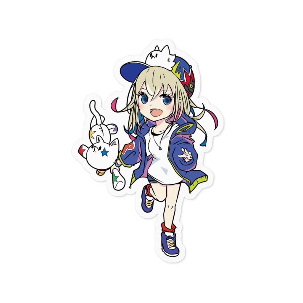 ㍋パン屋さん - ステッカー - 100 x 100 (mm)