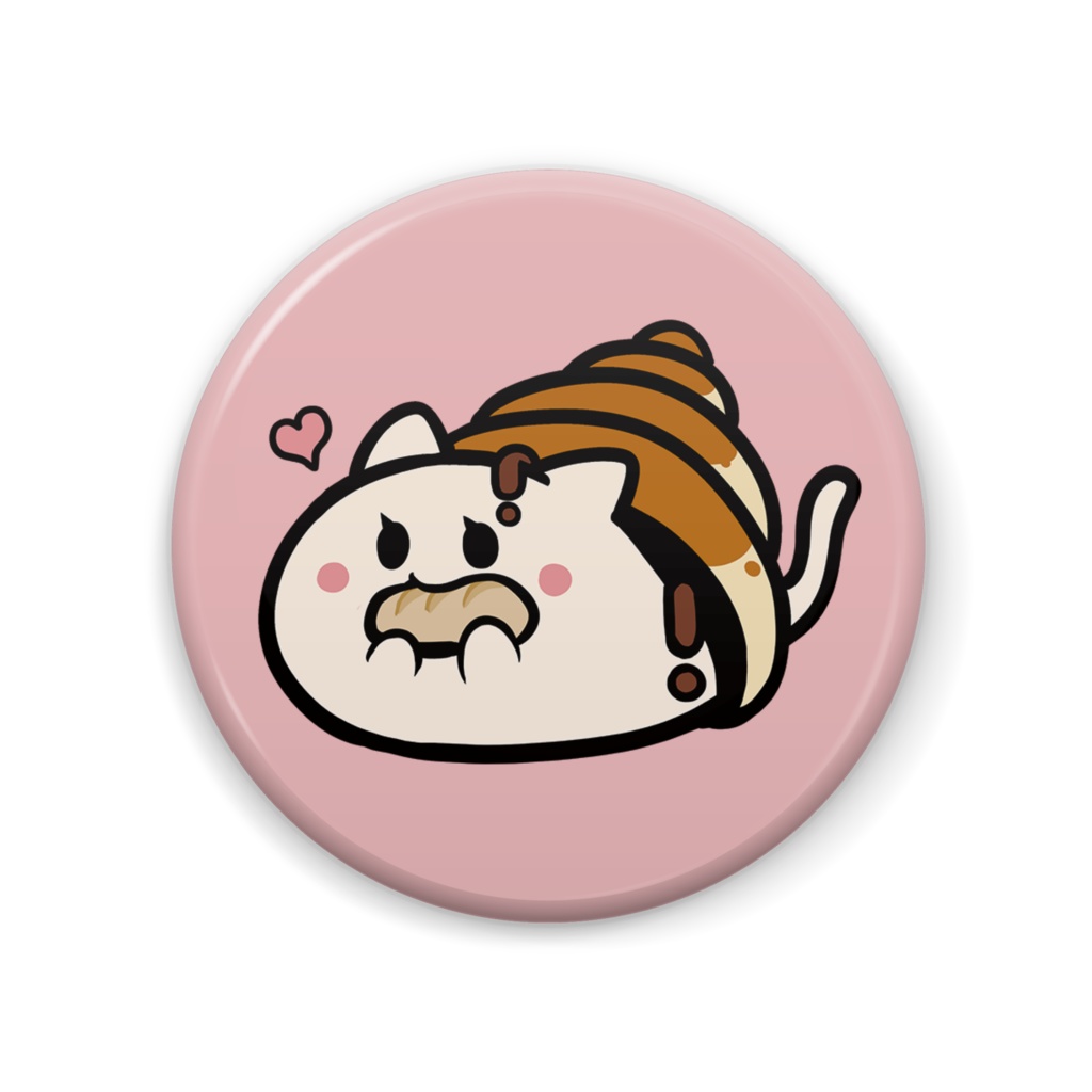 つむちゃんねる 缶バッジ(ピンクA) - 57mm