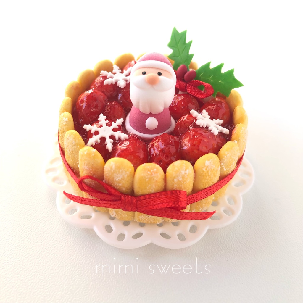 ミニチュアスイーツ 135. クリスマスケーキセット(ツリー)