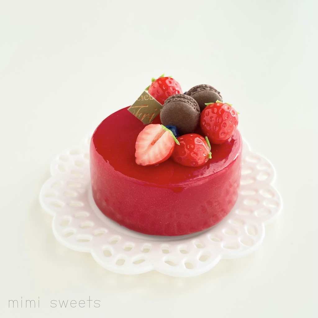 1/6苺のグラサージュケーキ(5号)