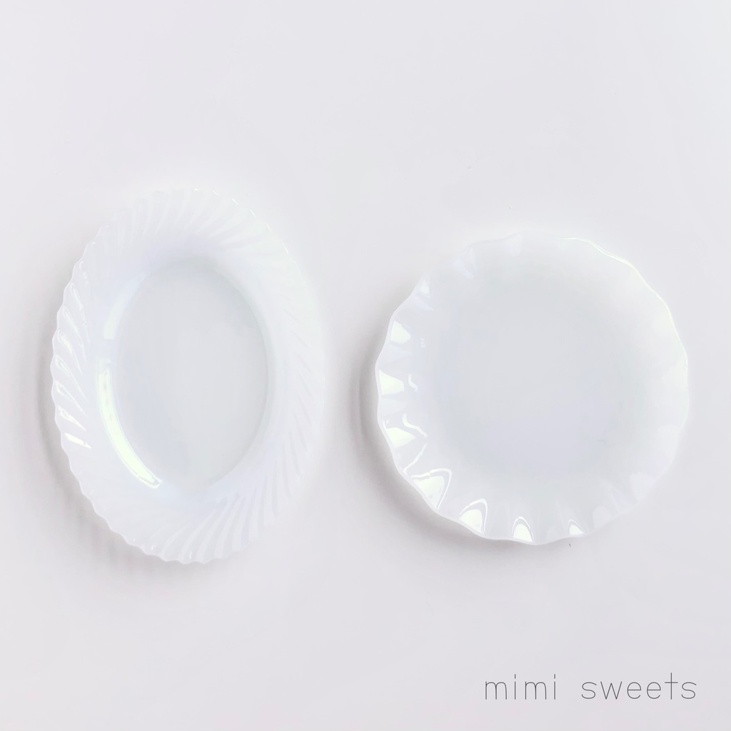 1/3 フリルプレート(シアーホワイトカラー)