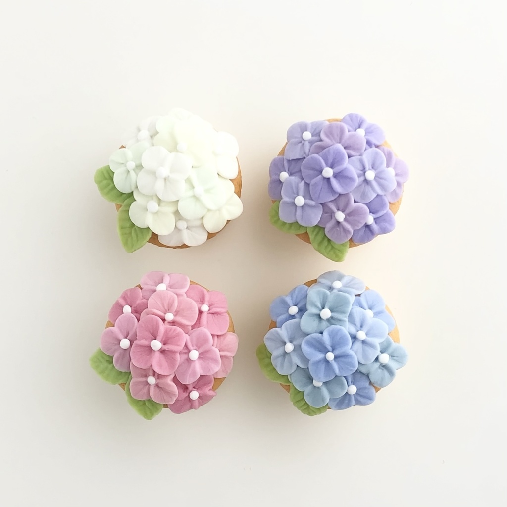 1/3 紫陽花カップケーキ