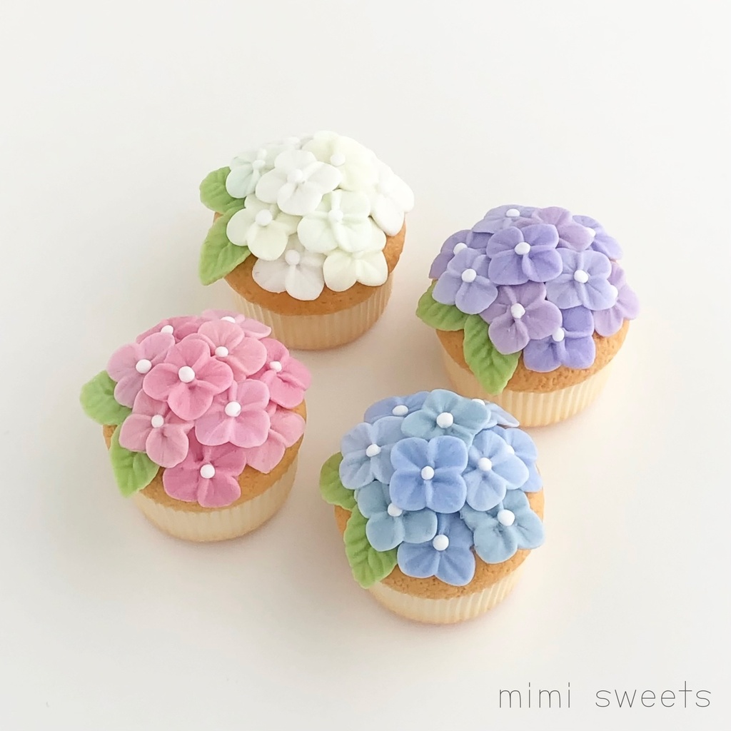 1/3 紫陽花カップケーキ