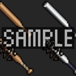 【ドット絵素材】ヤンキーの釘バット（勝手にチョイス版）