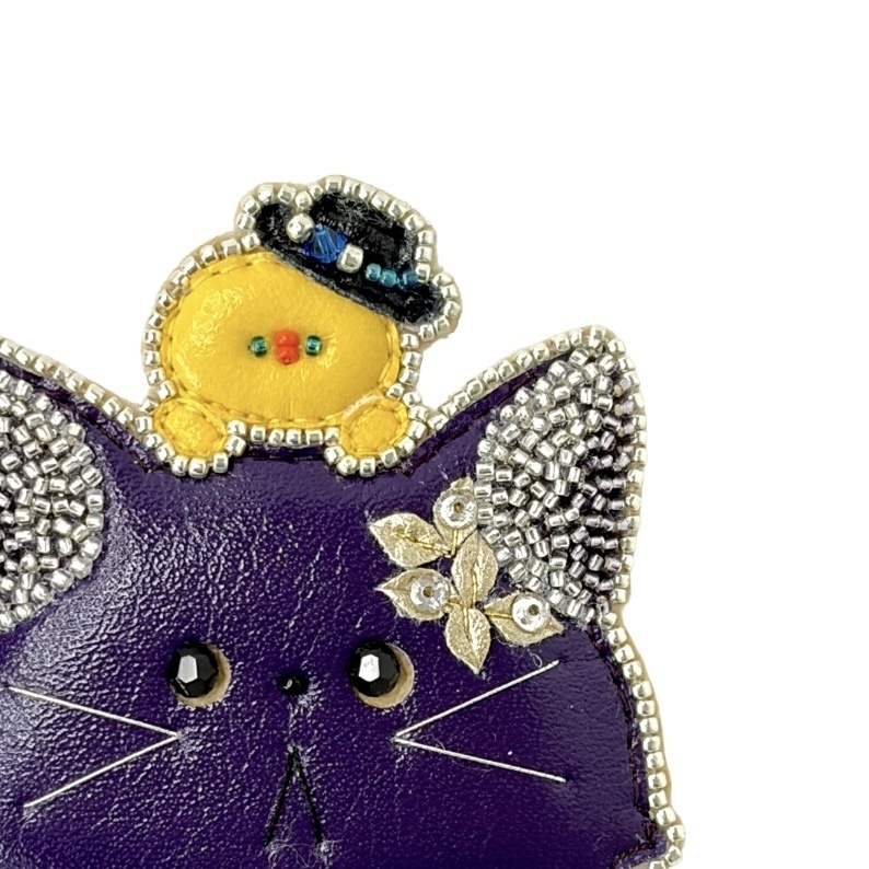 レイシオ猫&アベンチュリンアヒル・レイチュリブローチ