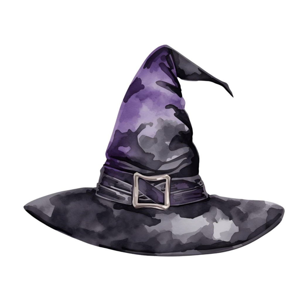 大人っぽいシックなハロウィン手描き風クリップアート9点