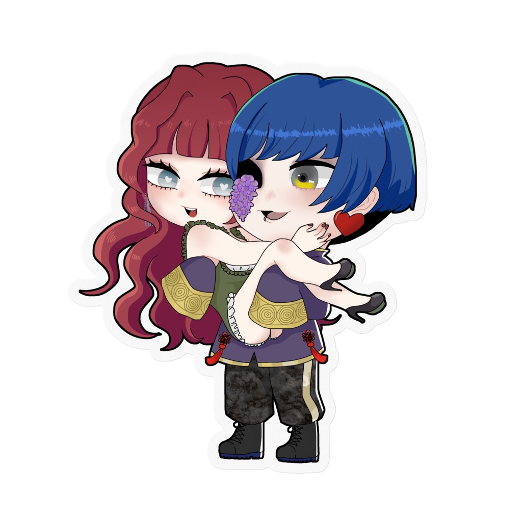 ナユちゃんとロクリュのらぶらぶステッカー