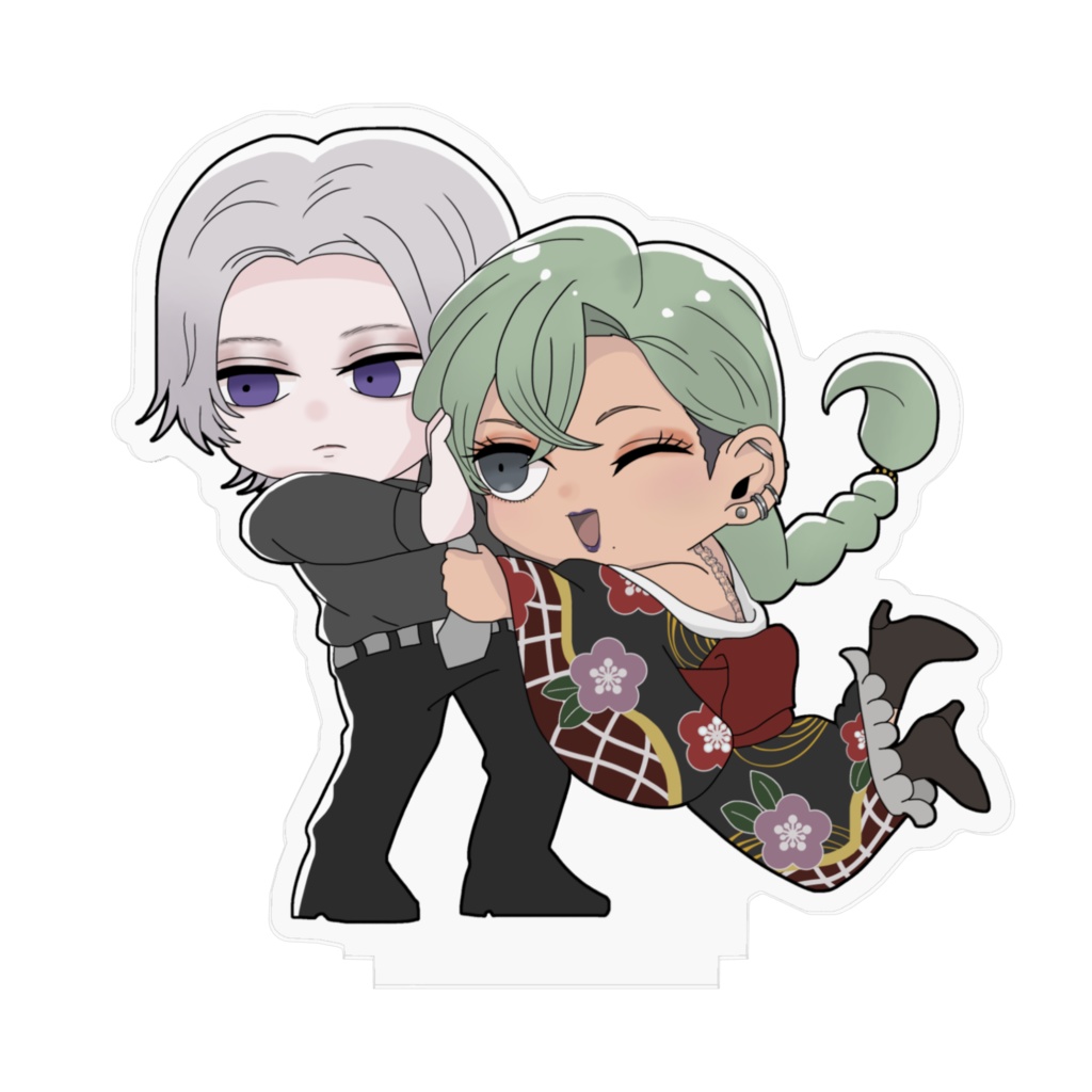 アザフチと樹麗穴のわくわくアクスタ