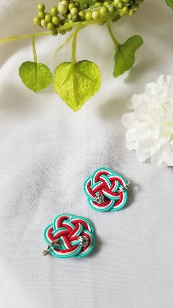 揺れない水引ピアス【大正浪漫】