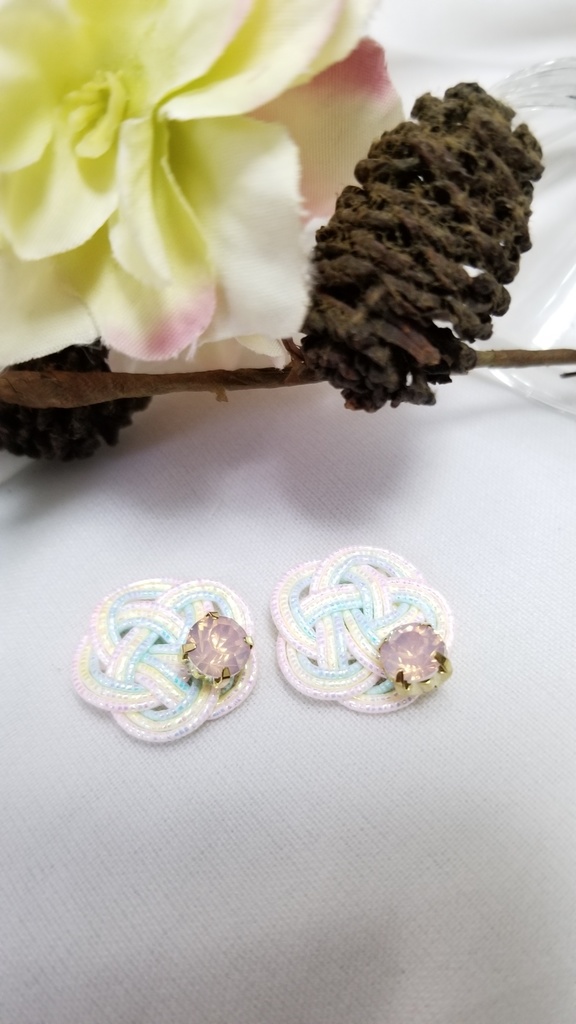 揺れない水引ピアス・イヤリング【早霜】