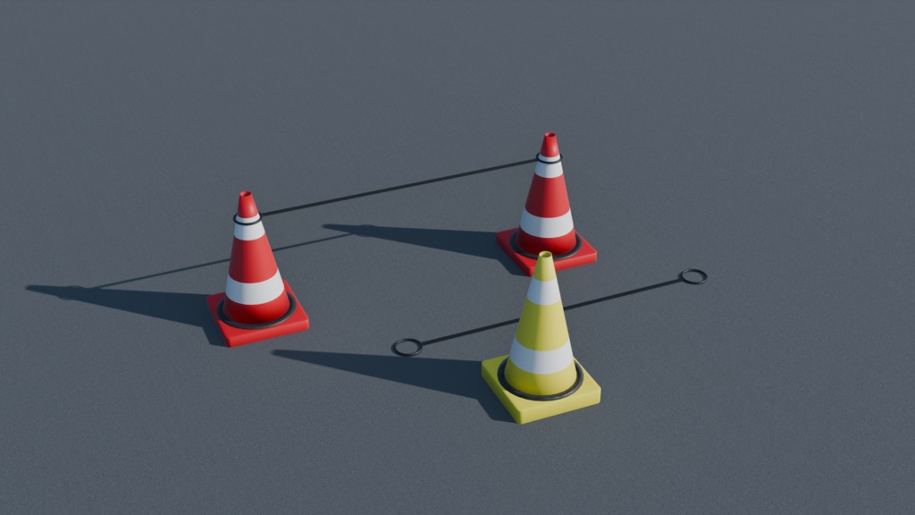 カラーコーン 3Dmodel