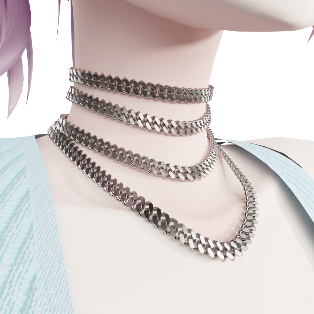 Cuban Link Jewelry Pack for Selestia, Imeris, and Panda [セレスティア、イメリス、パンダのキューバン リンク ジュエリー パック]