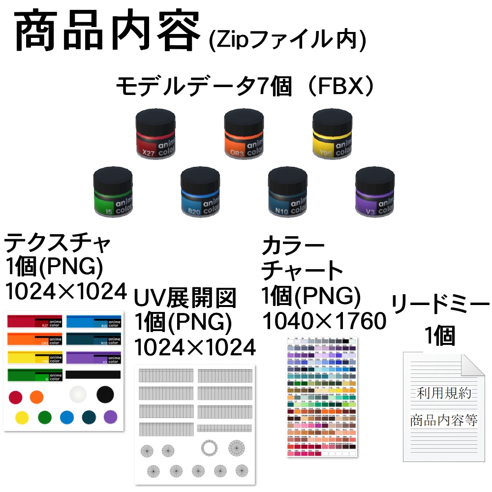 【3Dモデル】アニメカラー