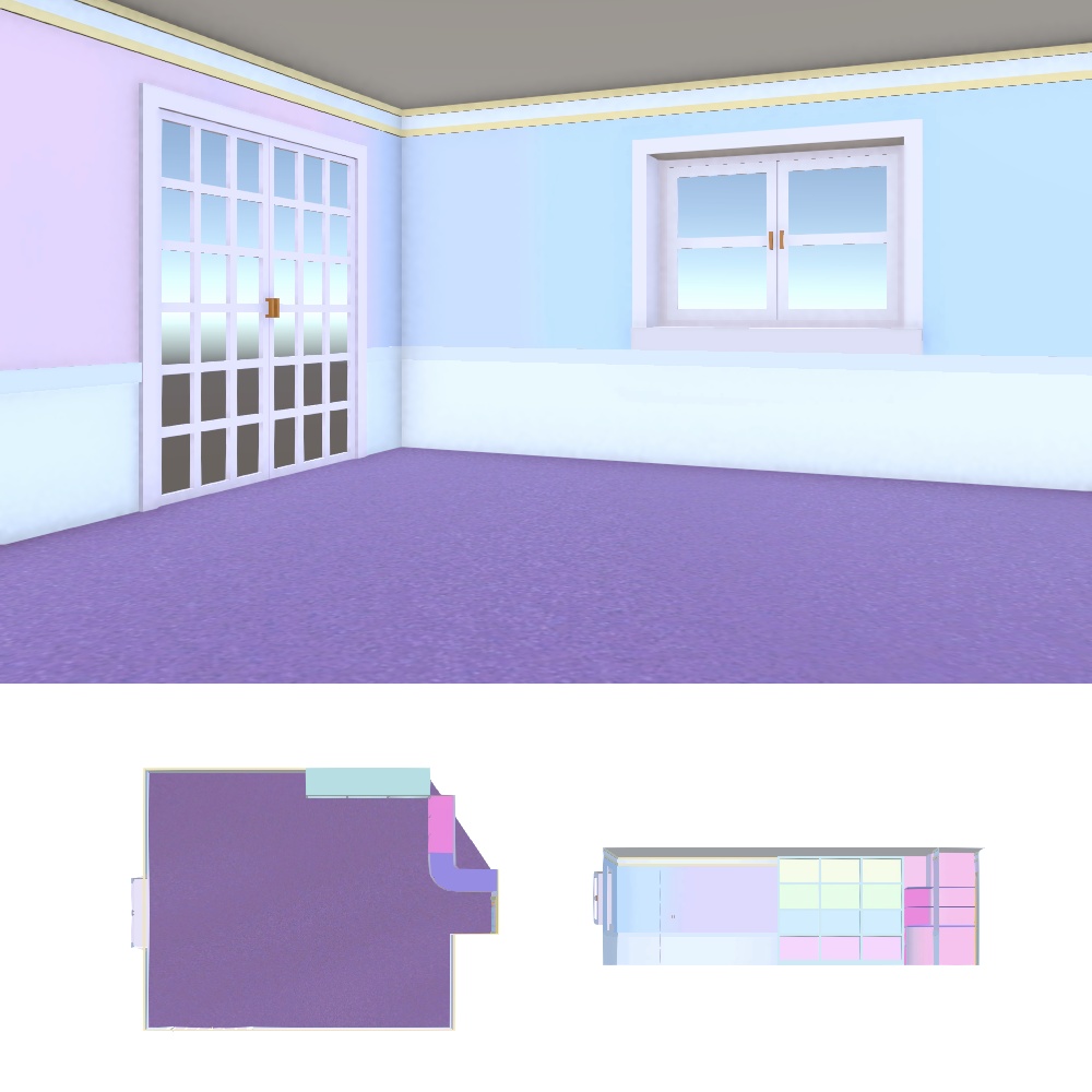 【3Dモデル】飾り棚のあるお部屋