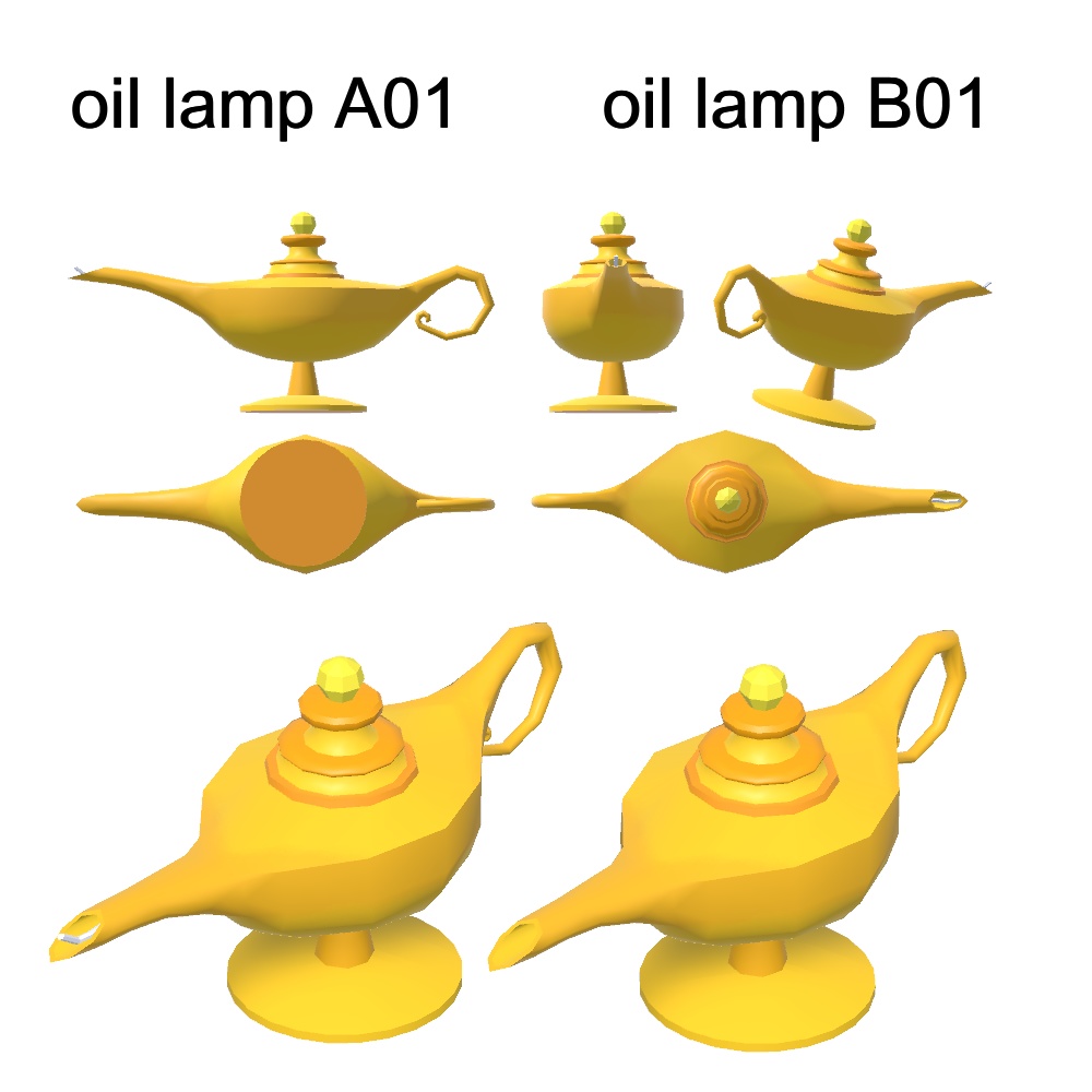 【3Dモデル】オイルランプ