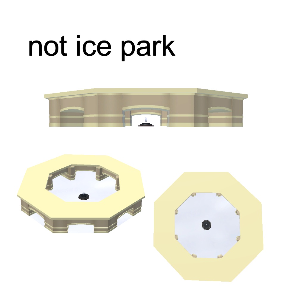 【3Dモデル】氷の公園(凍っていない普通の公園付き)