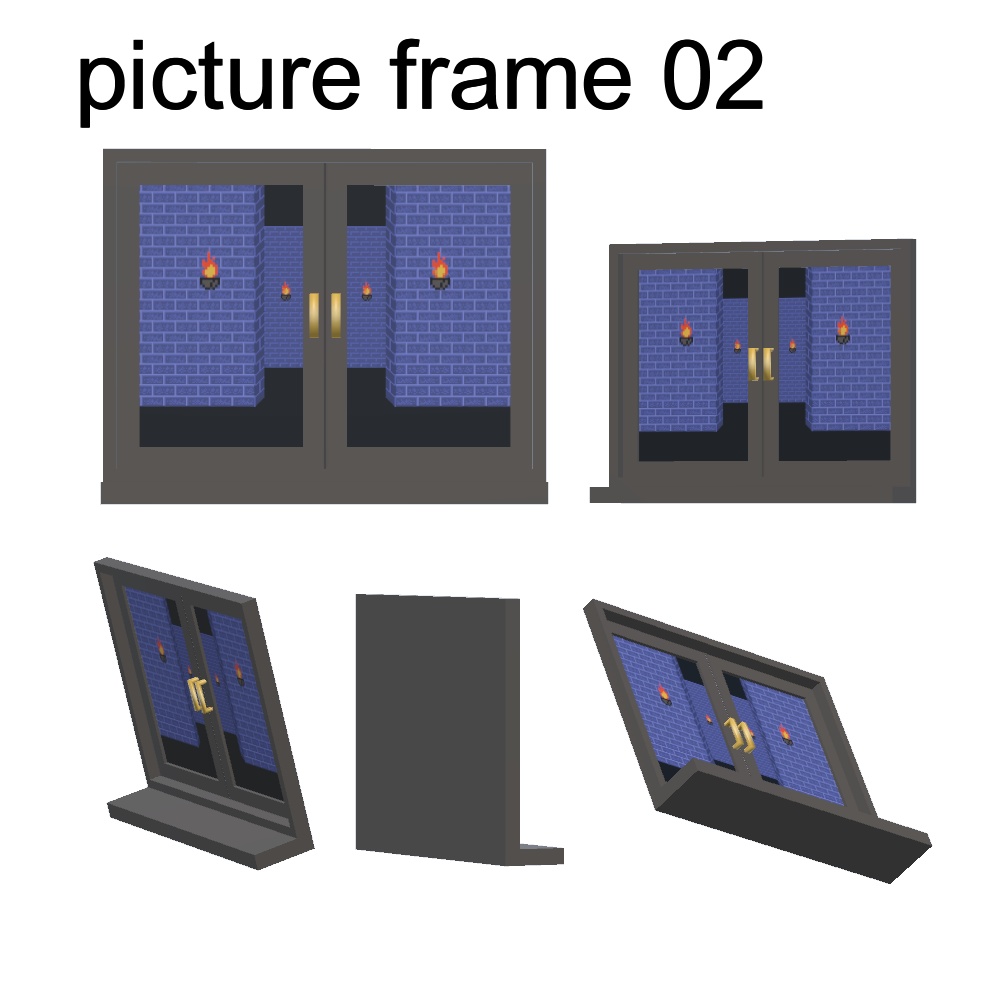 【3Dモデル】窓枠型額縁
