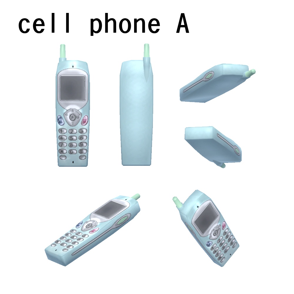 【3Dモデル】携帯電話セット