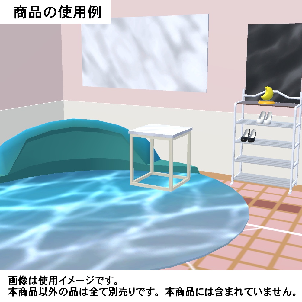 【3Dモデル】大理石のオブジェ(廊下付き)