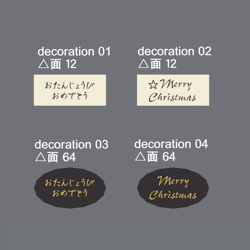 【3Dモデル】ケーキセット(デコレーション付き)