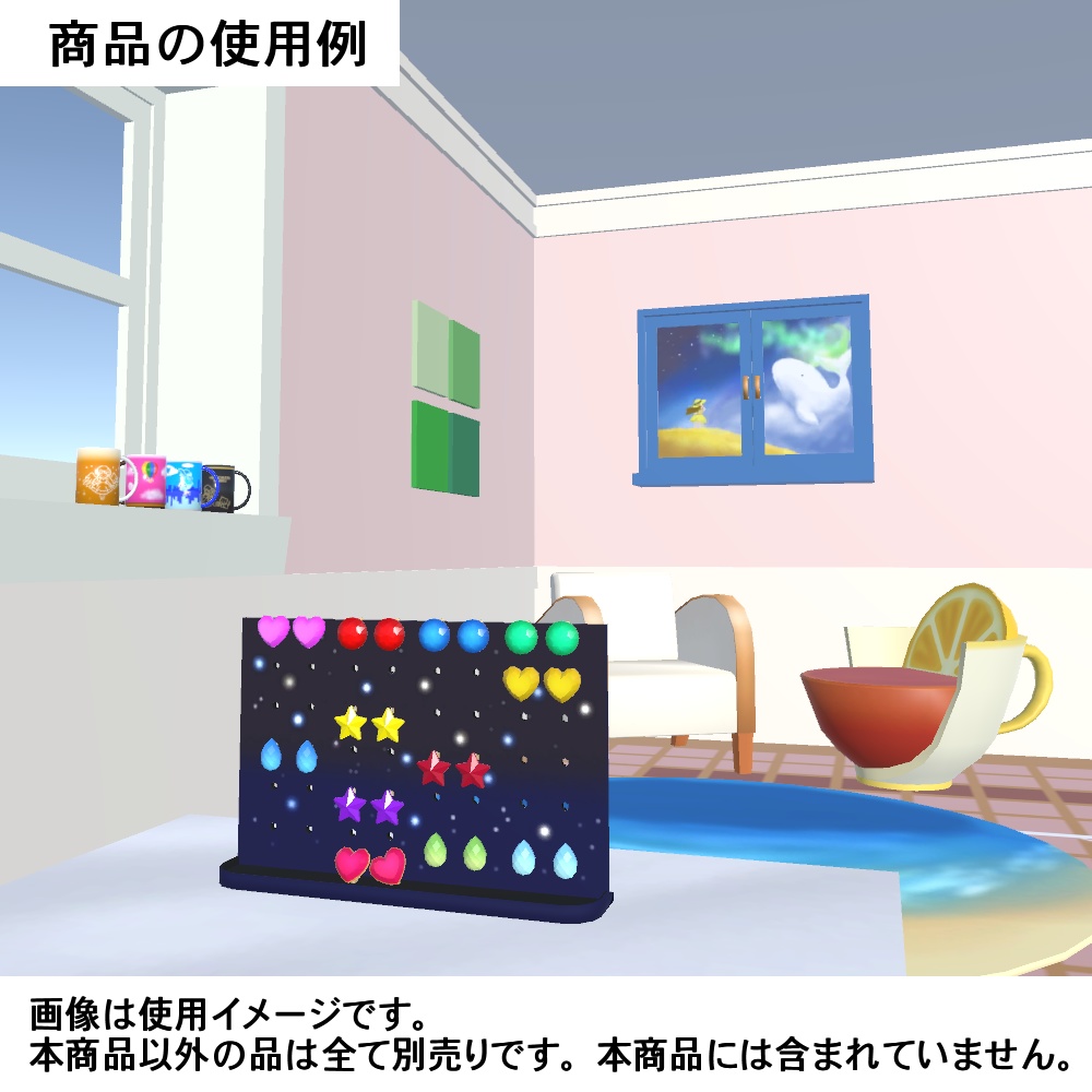 【3Dモデル】アクセサリースタンド(イヤリング、ヘアピン付き)